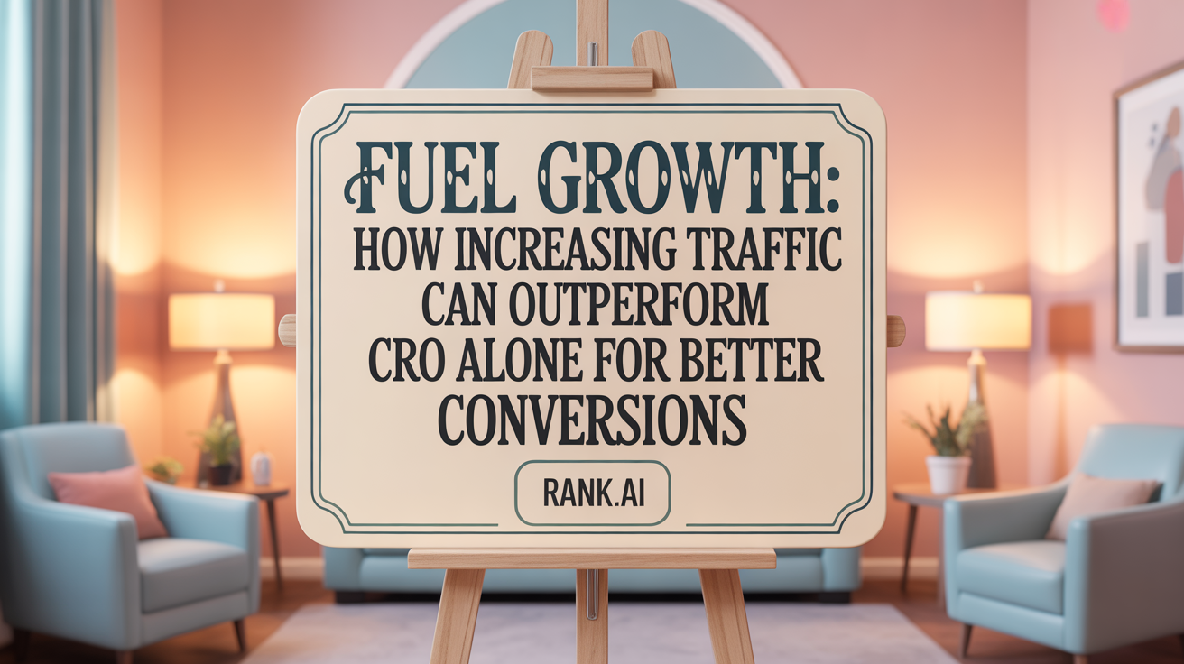 Fuel Growth: How Increasing Traffic Can Outperform CRO Alone for Better Conversions