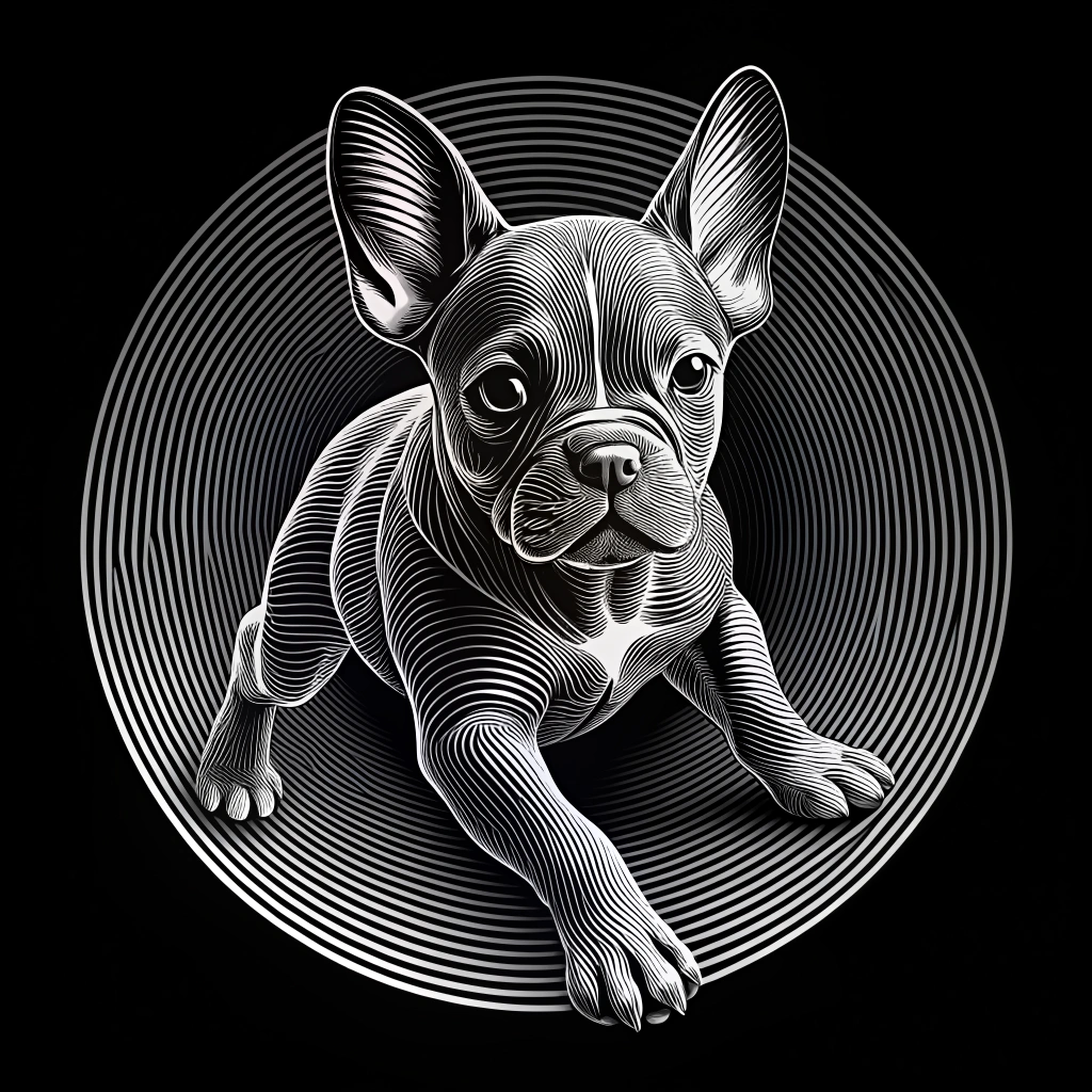 Minimalist French Bulldog T-Shirt Design