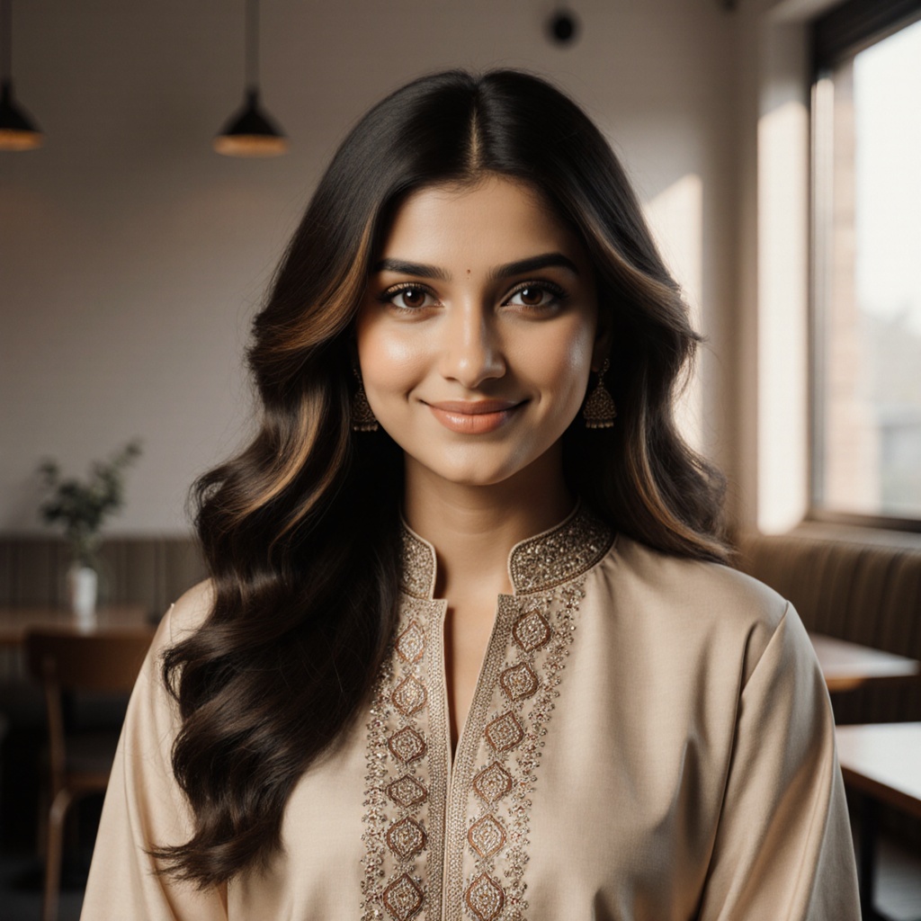 "A photorealistic portrait of an AI-generated Paki