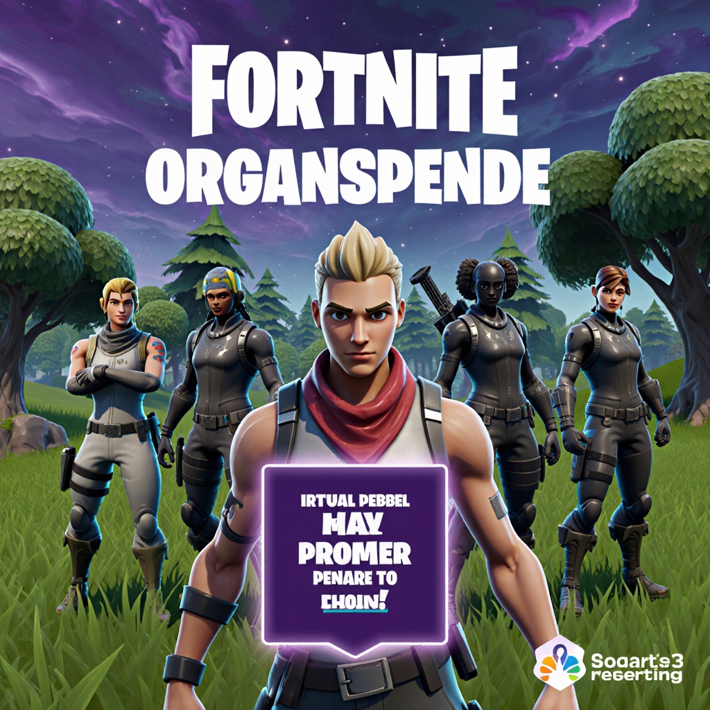 Turn this text into a visual image:
"Fortnite Orga