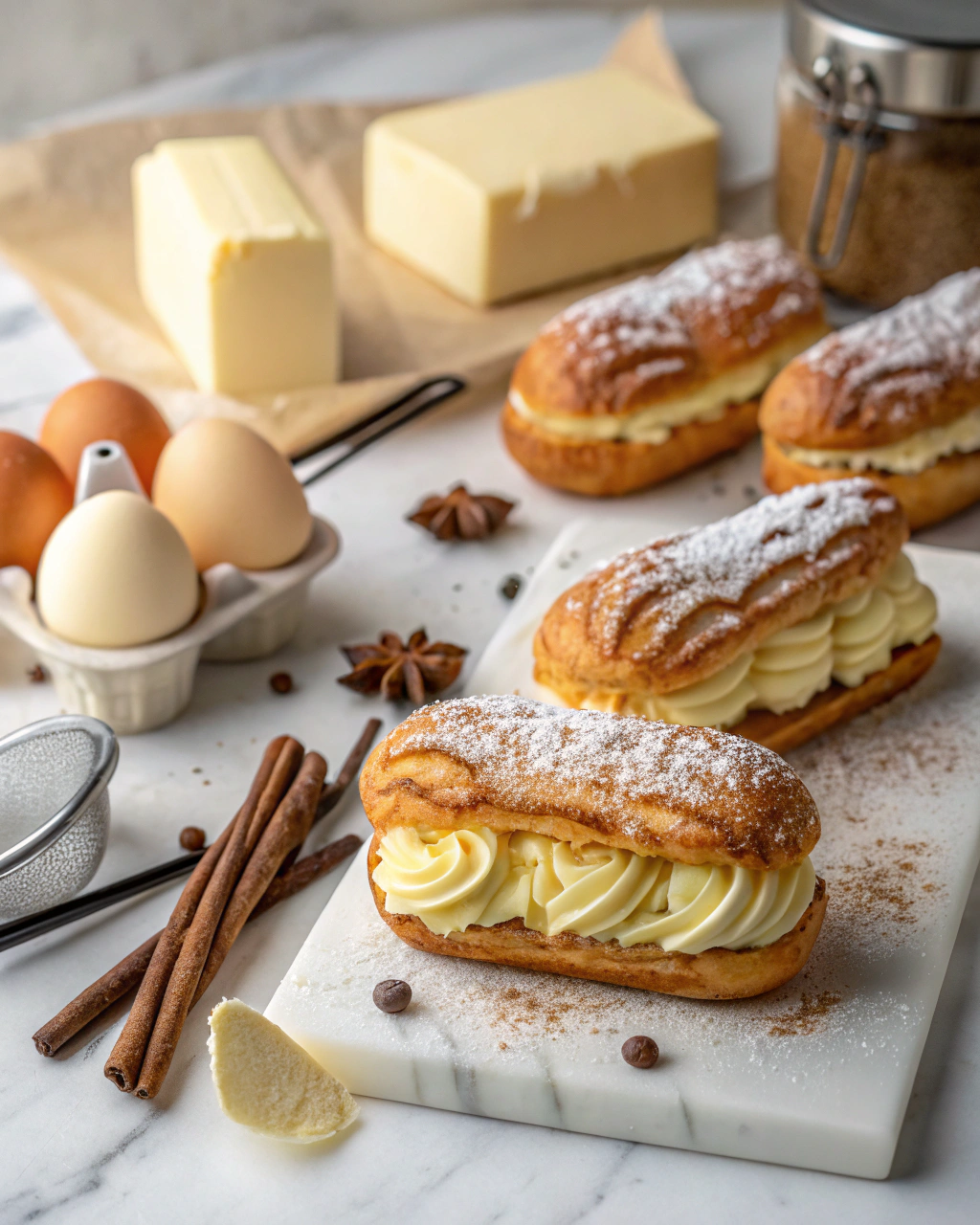 Koeksister Custard Eclairs Ingredients