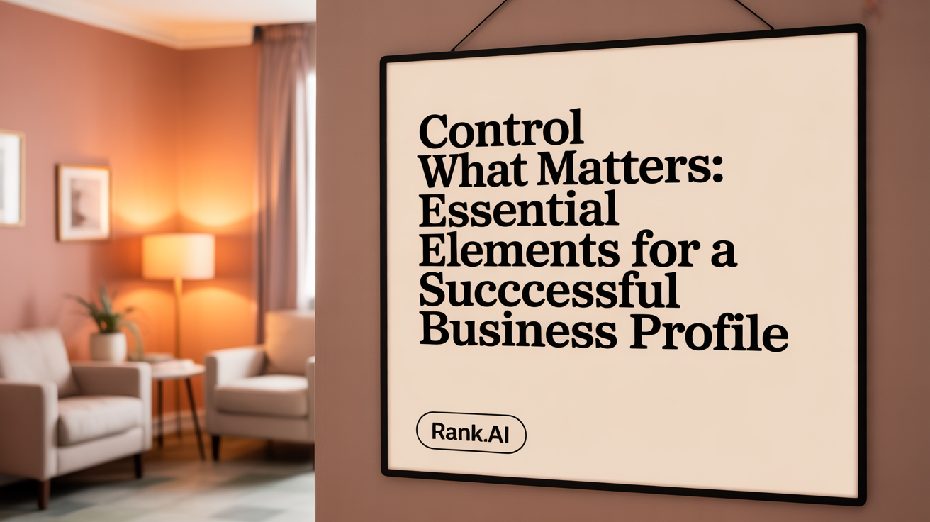 Control What Matters: Key Elements for a Winning Google Business Profile