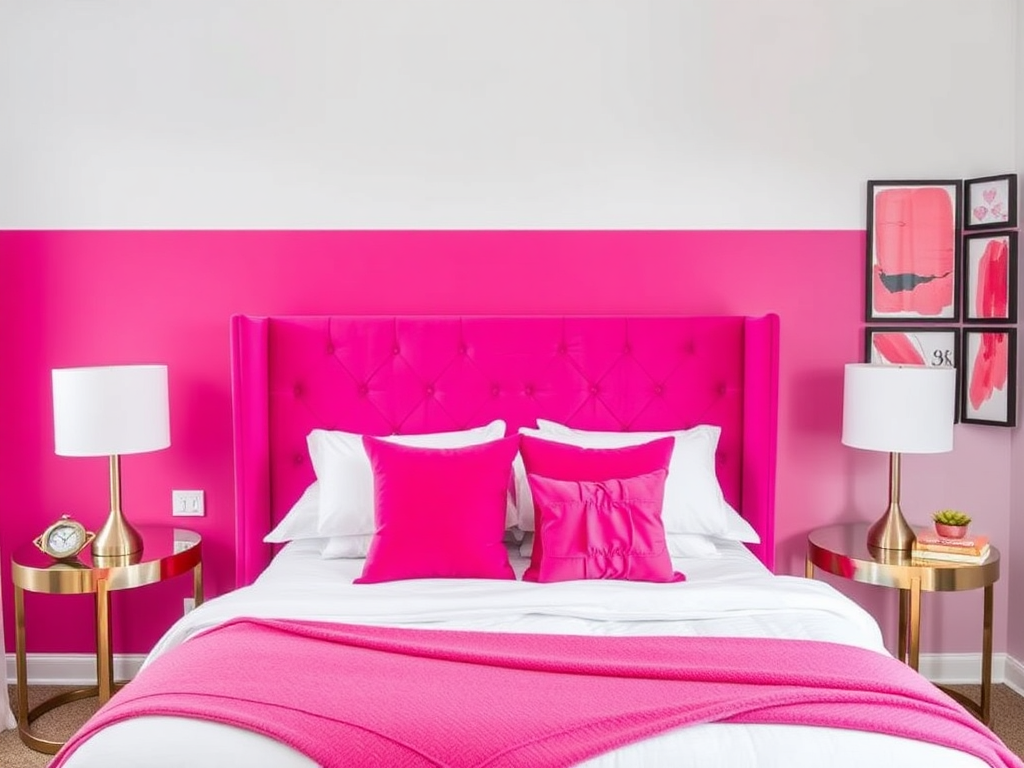 2. Go Bold with Hot Pink Accents