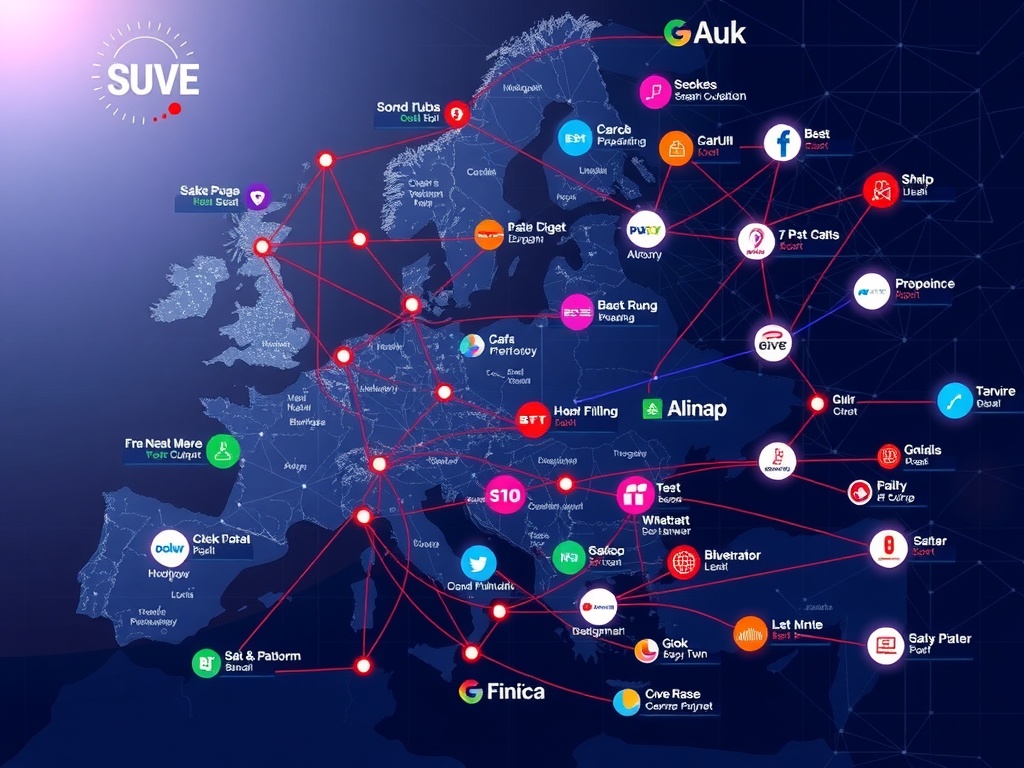 نقشه اکوسیستم فینتک اروپا با پلتفرمهای SaaS و Marketplace و جریانهای پرداخت Mollie