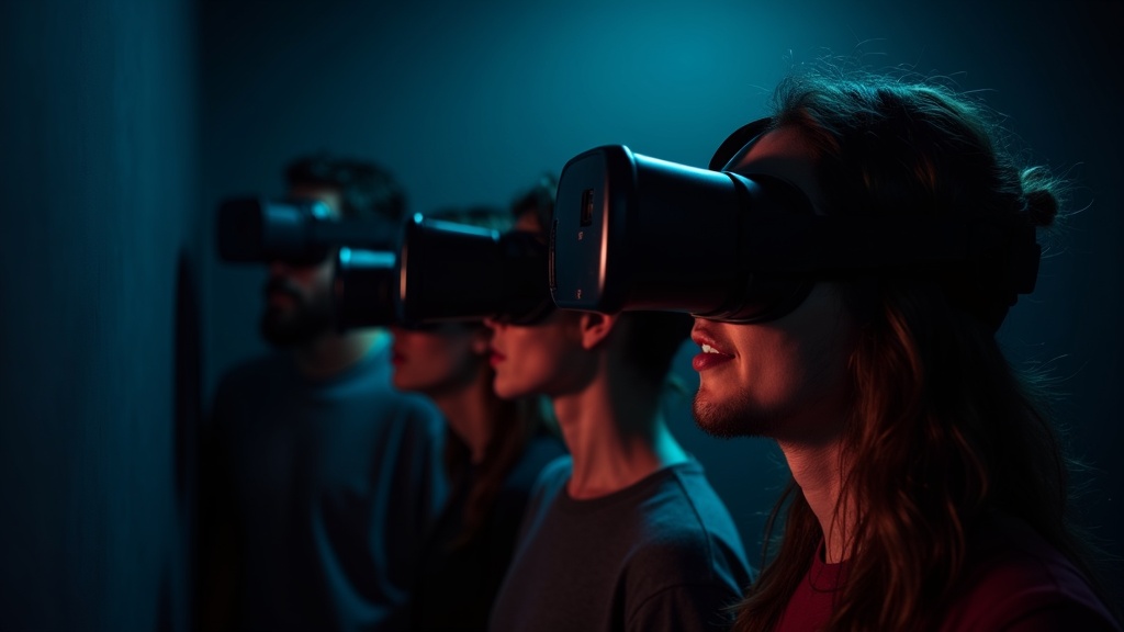 Atmósfera oscura y misteriosa dentro de la experiencia de realidad virtual SANCTUM escape room terror.