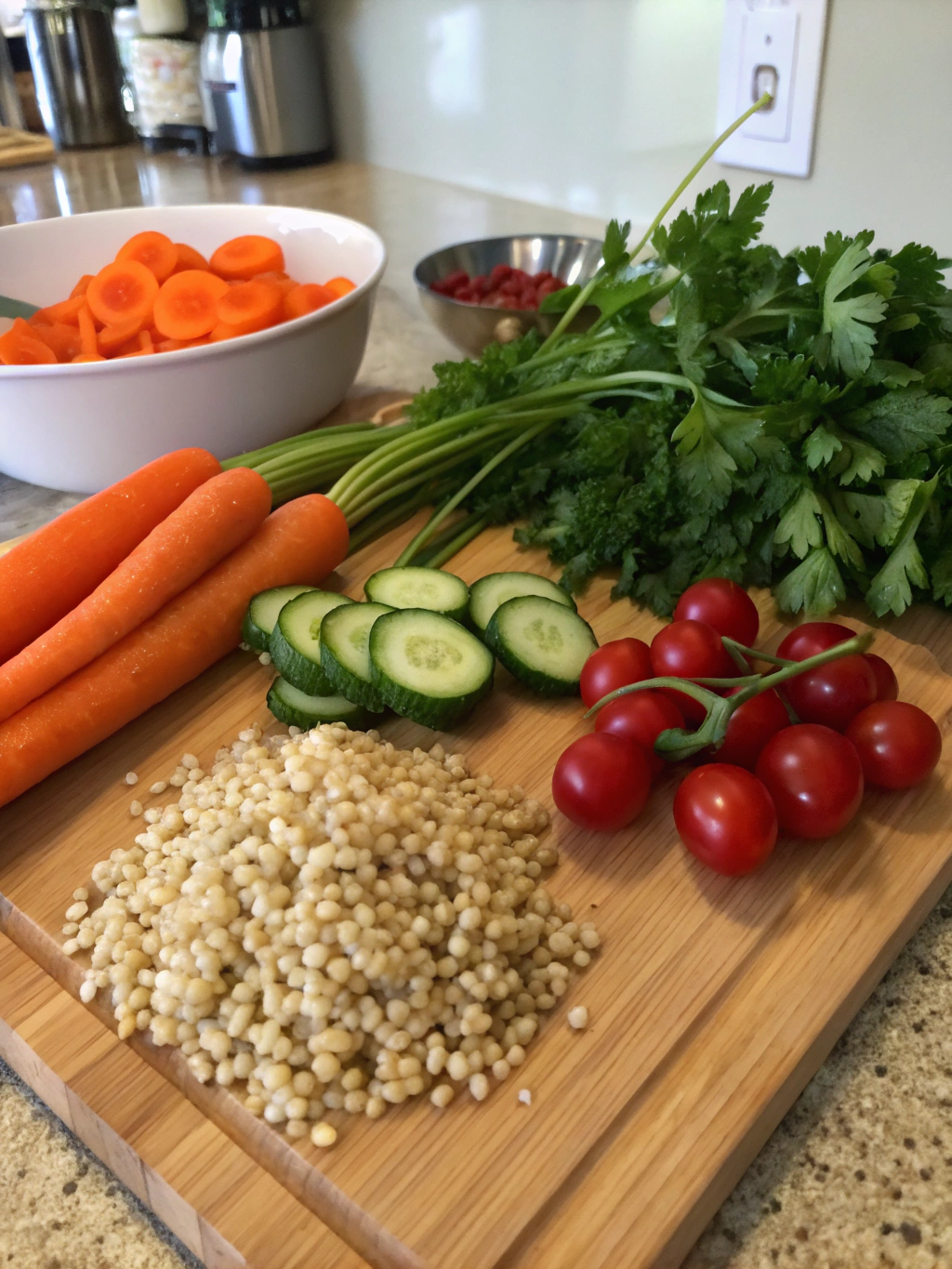 Ingredients for Barley Carrot Salad