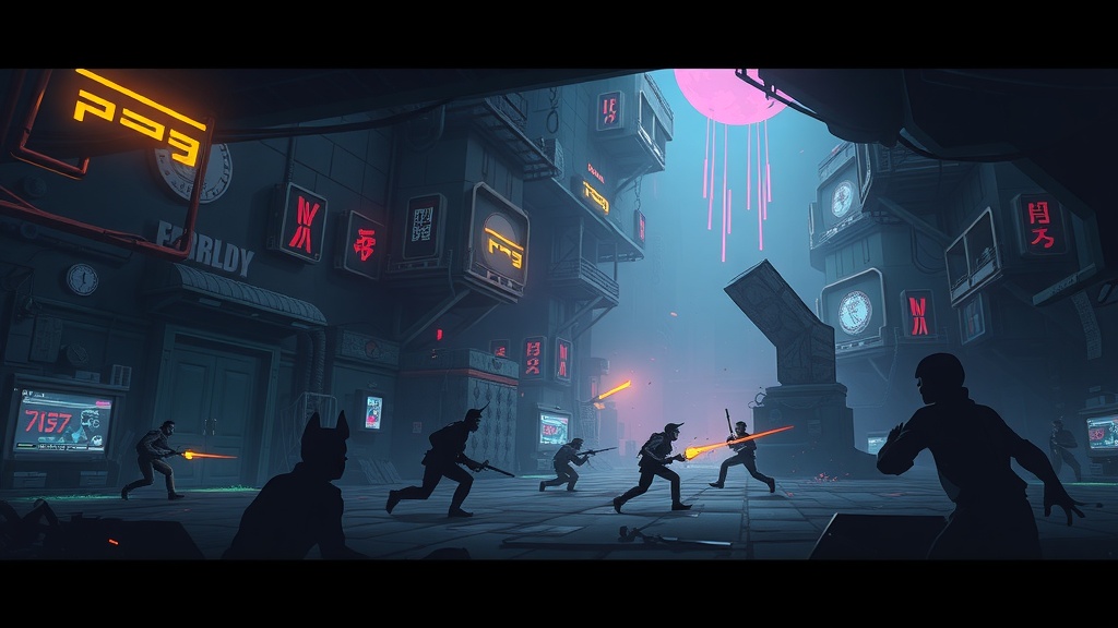 A chaotic cybermyth roguelike dungeon with neon lights, showcasing the intense run-and-gun gameplay of **بازی مستقل، Neon Abyss 2، RPG زندان‌گریز**.