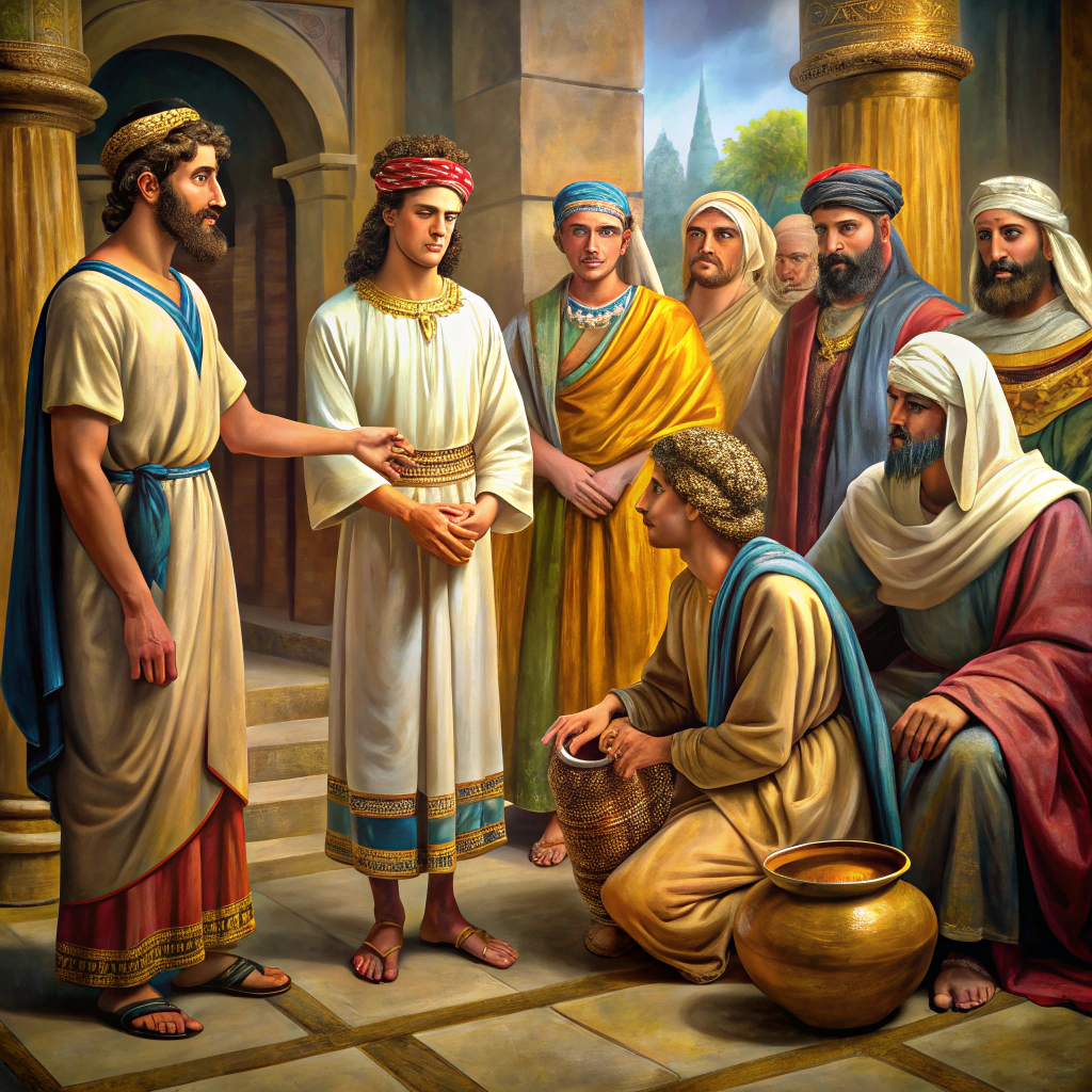 Image depicting Joseph meeting his brothers in Egypt