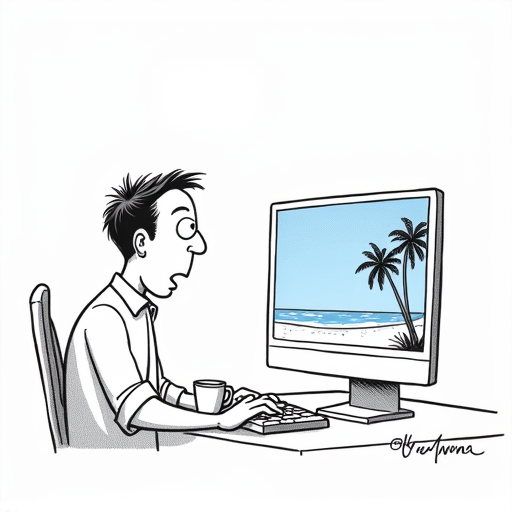 Windows Blue Screen of Death to Get Visual Update single-panel cartoon