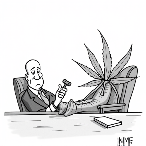 Texas Governor Vetoes THC Product Ban Bill single-panel cartoon
