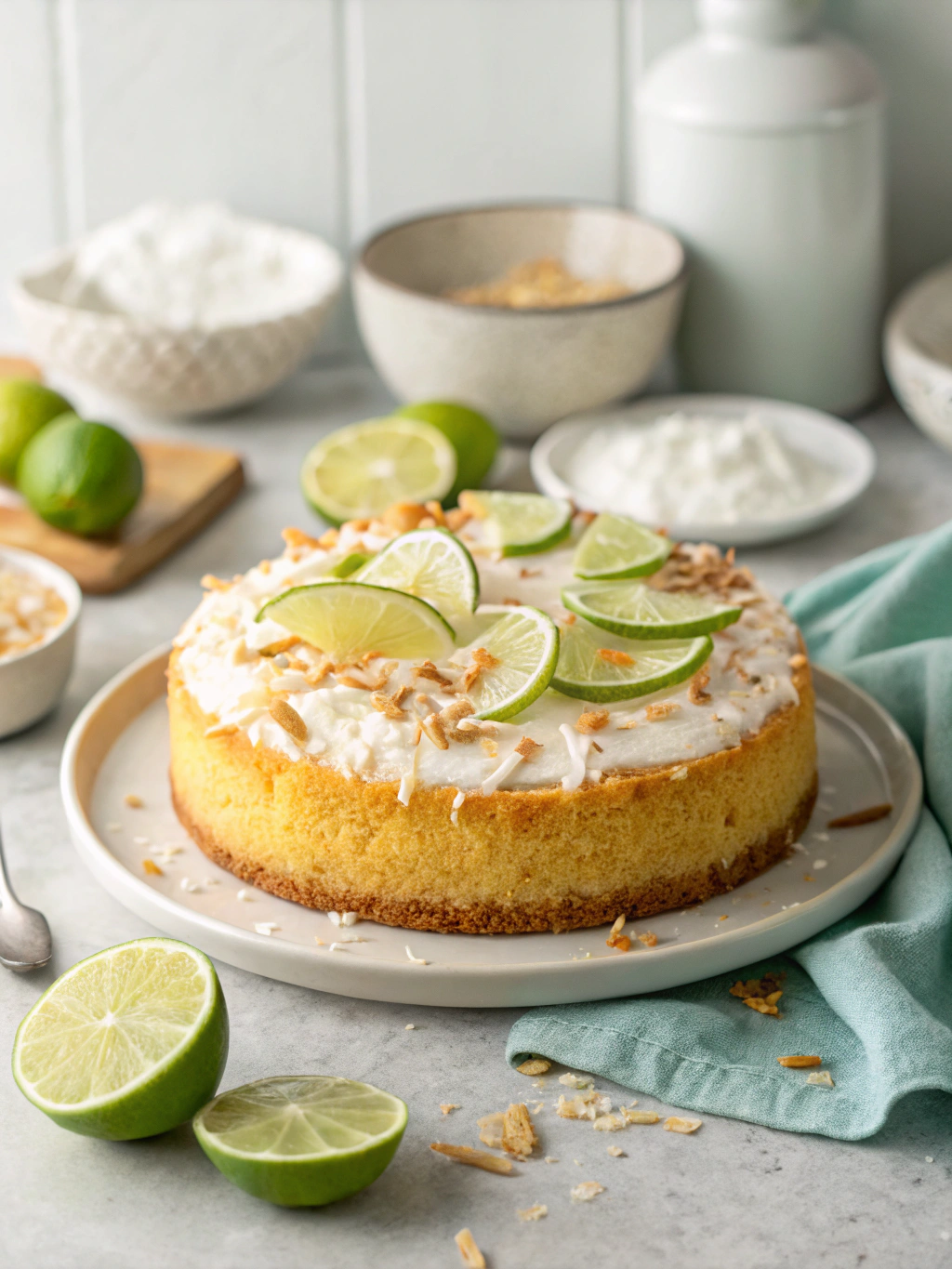 Coconut Lime Yogurt Cake