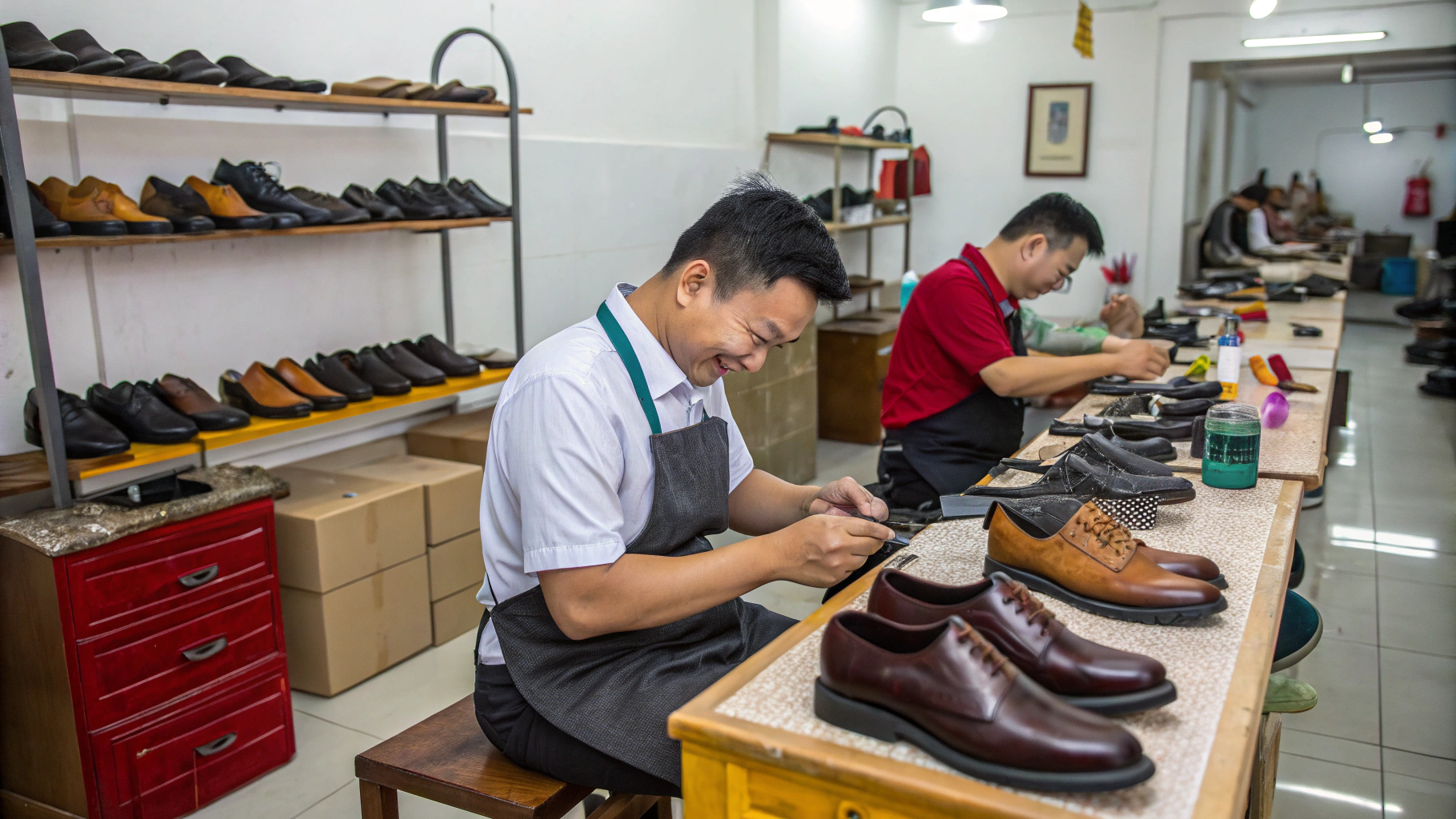 Dịch vụ sửa giày chuyên nghiệp tại Pingcheng, quận Bình Thạnh