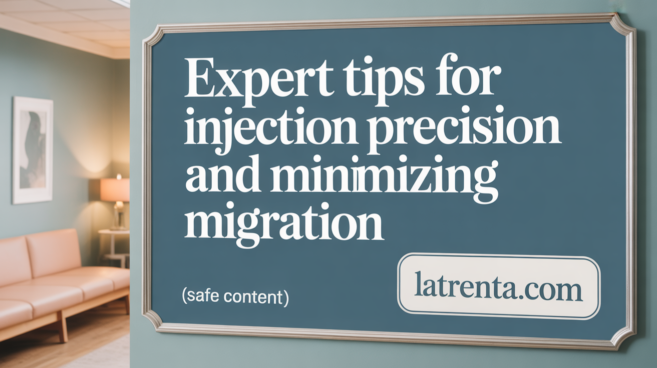 Expert Tips for Injection Precision and Minimizing Migration