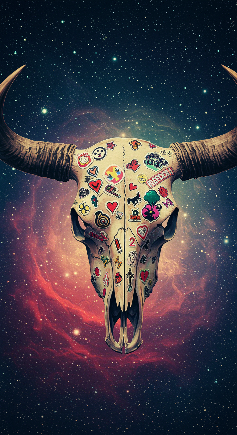 bull skull tattoo