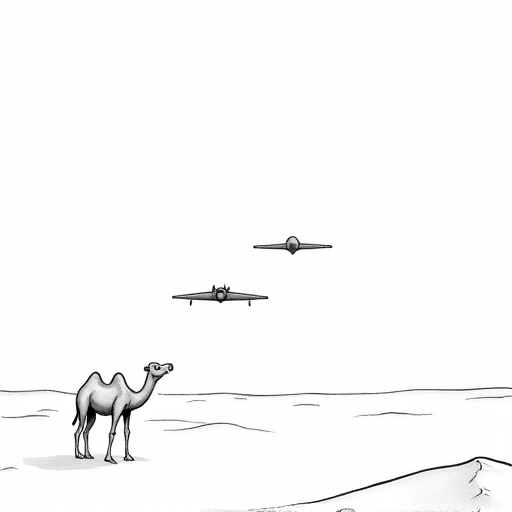 Retired General Discusses B-2 Bomber Strike on Iran single-panel cartoon