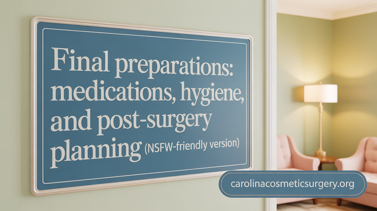 Final Preparations: Medications, Hygiene, and Post-Surgery Planning