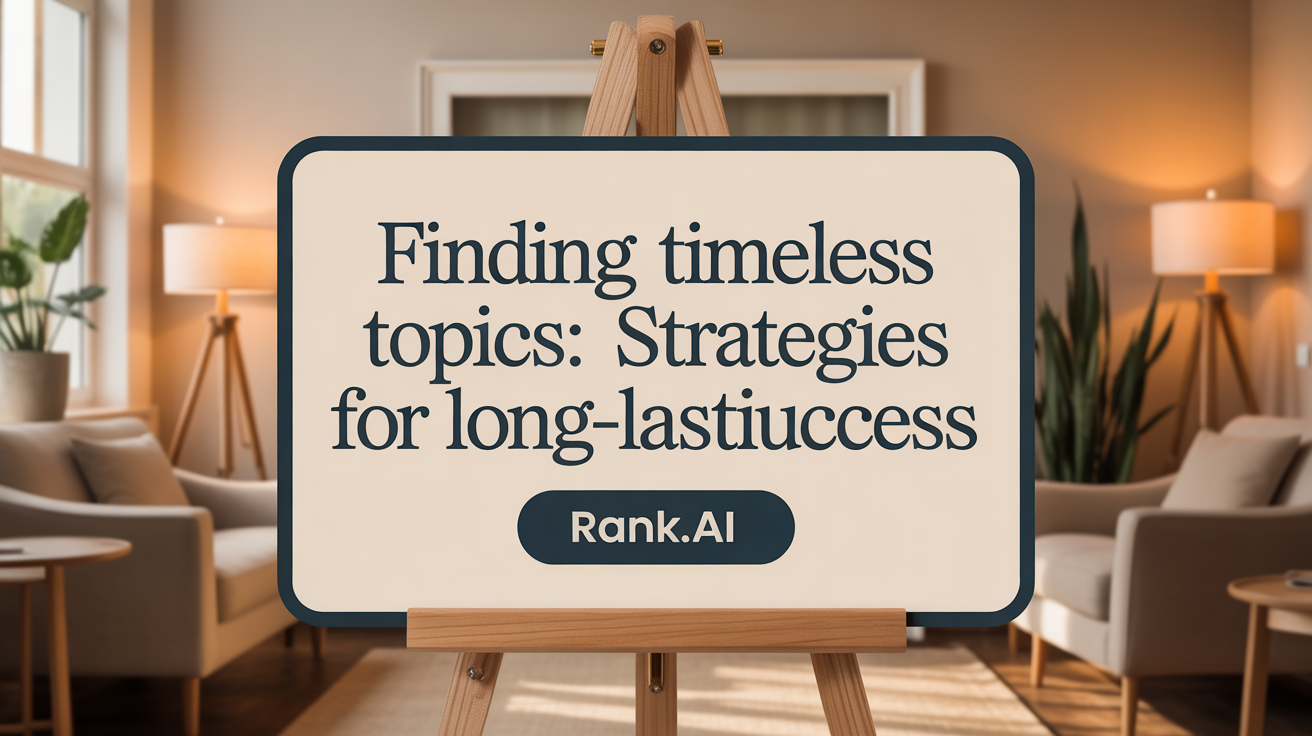 Finding Timeless Topics: Strategies for Evergreen Success