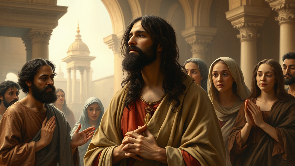 경제 불황을 겪는 공동체를 상징적으로 표현한 그림입니다.