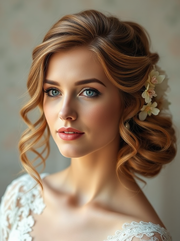 Vintage Updo with Waves