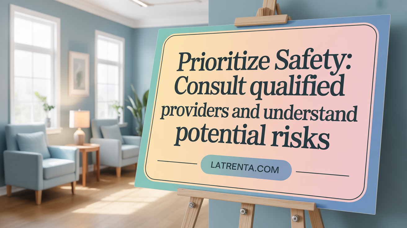 Prioritize Safety: Consult Qualified Providers and Understand Potential Risks