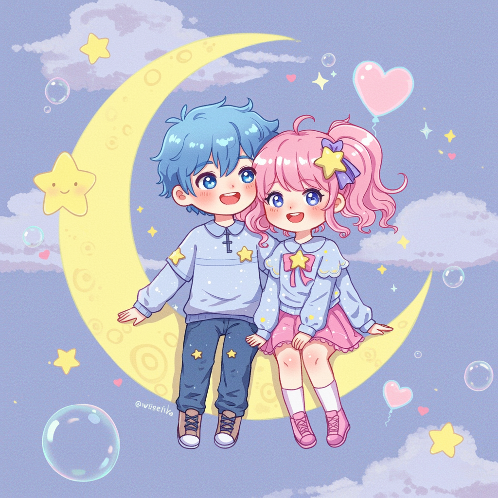 cute anime couple pfp