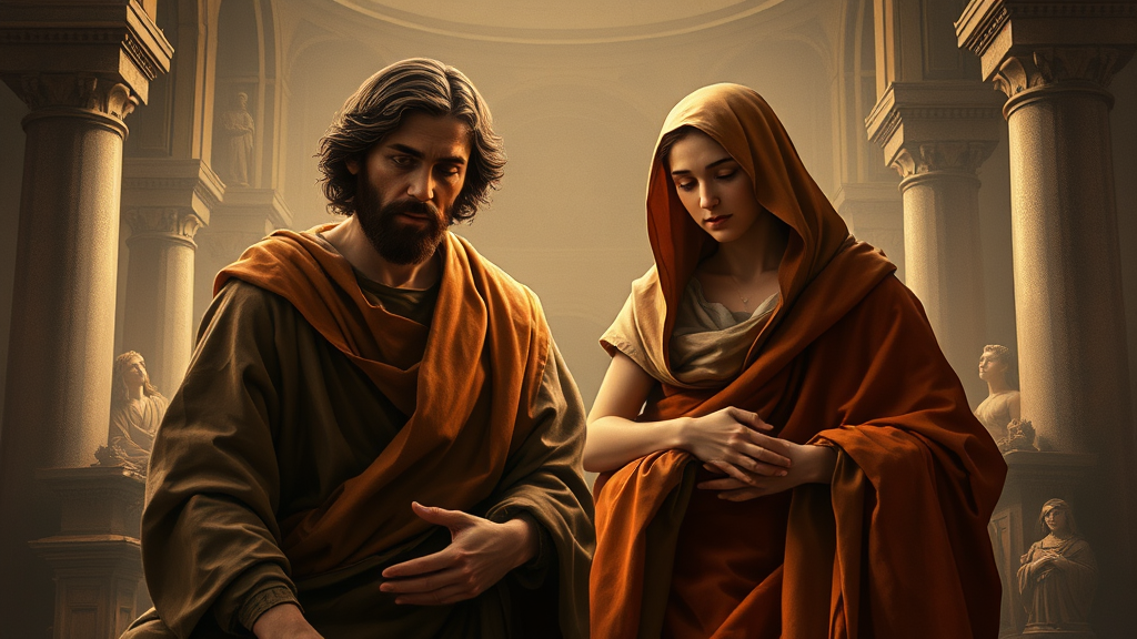 변화를 마주하는 종교적인 장면