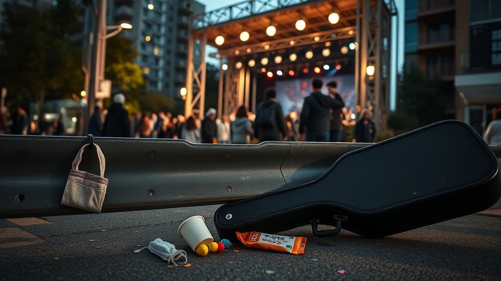 festival crowd with lights
