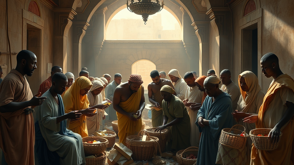 효율성과 간단함을 보여주는 비유적인 장면