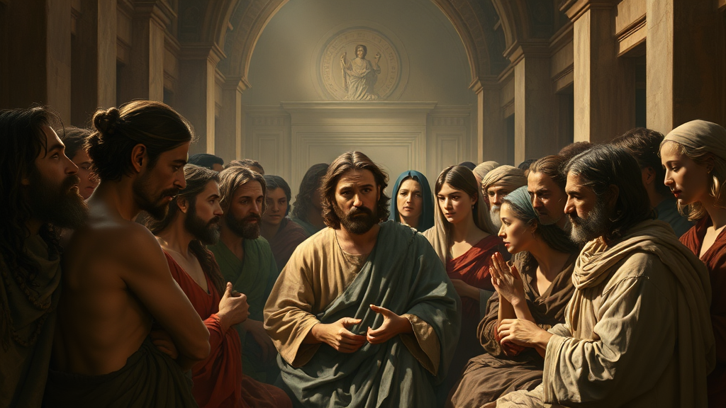 다이빈치 스타일의 평온한 묵상 이미지