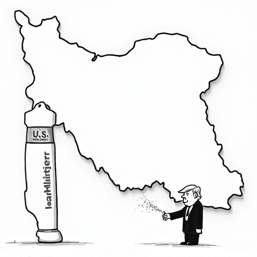 Trump Defends 'Obliterated' Claim on Iran Nuclear Sites single-panel cartoon