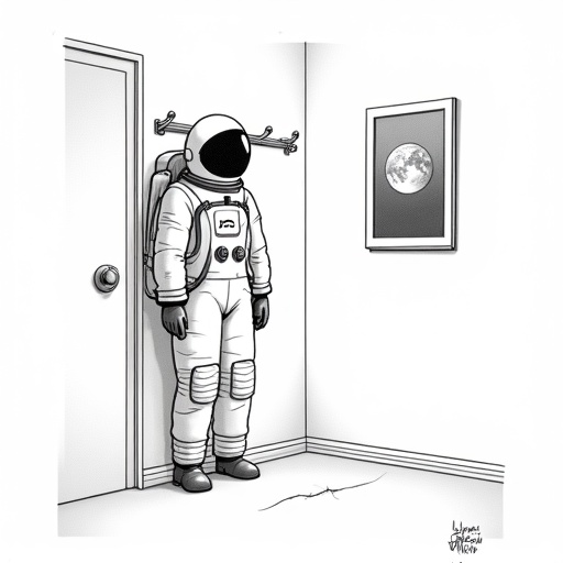 Apollo 13 Commander James Lovell Dies at 97 single-panel cartoon