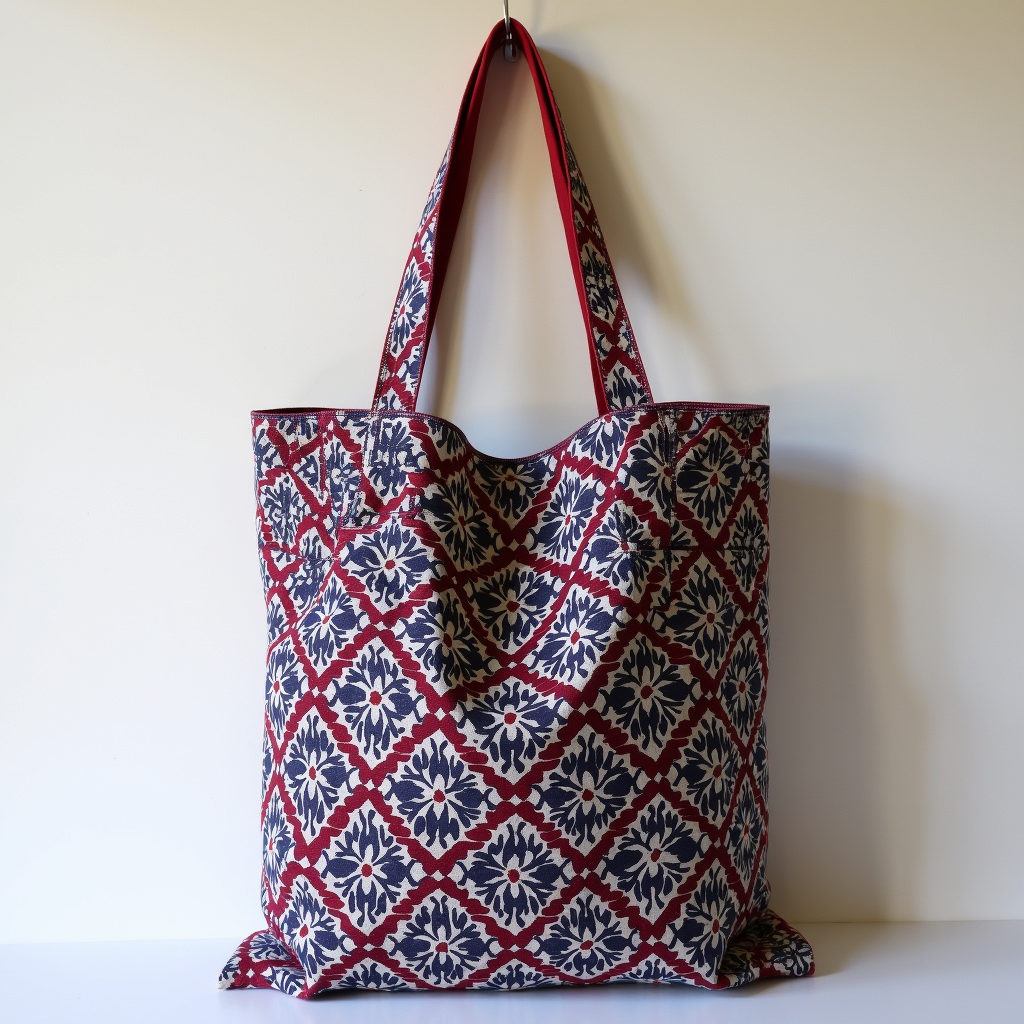 Ajrak Print Tote Bag