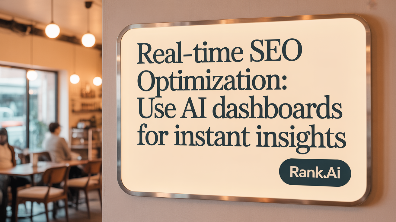 Real-Time SEO Optimization: Use AI Dashboards for Instant Insights