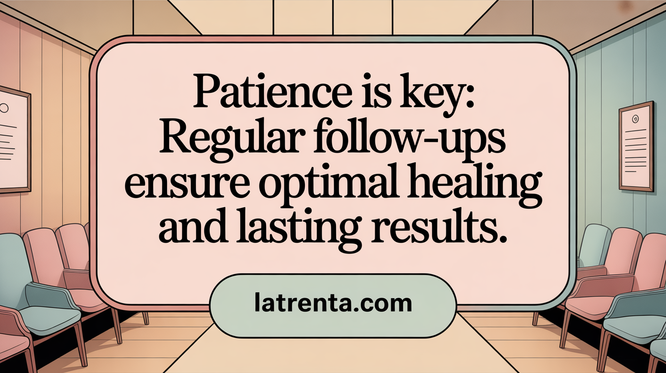 Patience is key: Regular follow-ups ensure optimal healing and lasting results.