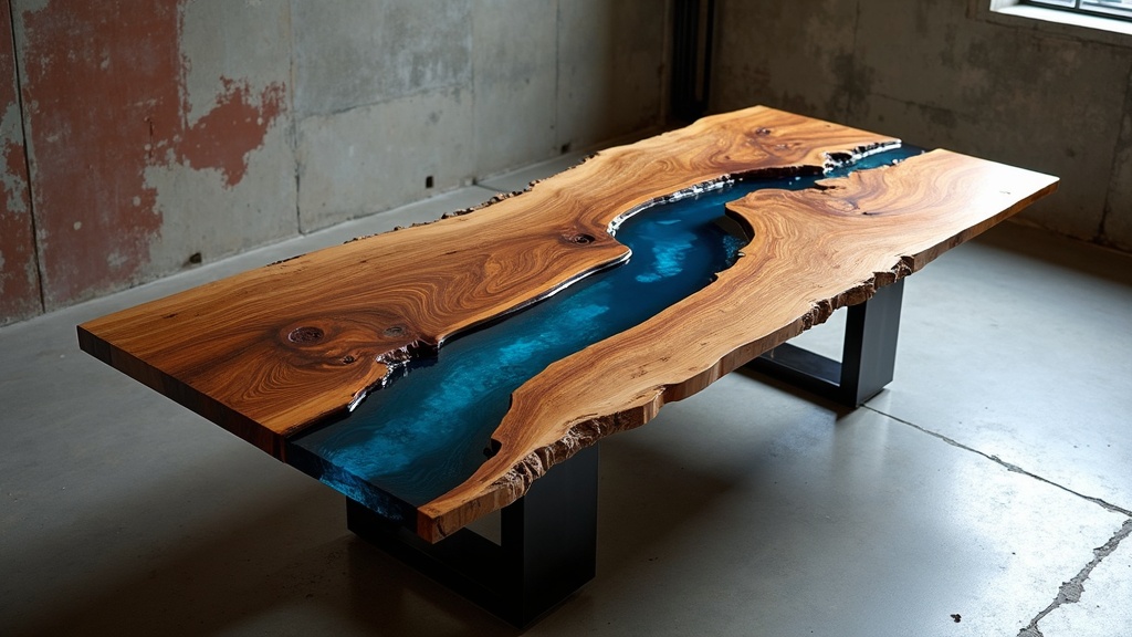 Плашки из эпоксидной смолы: мастер-класс по созданию стильных разделочных досок и подносов в стиле стола-реки