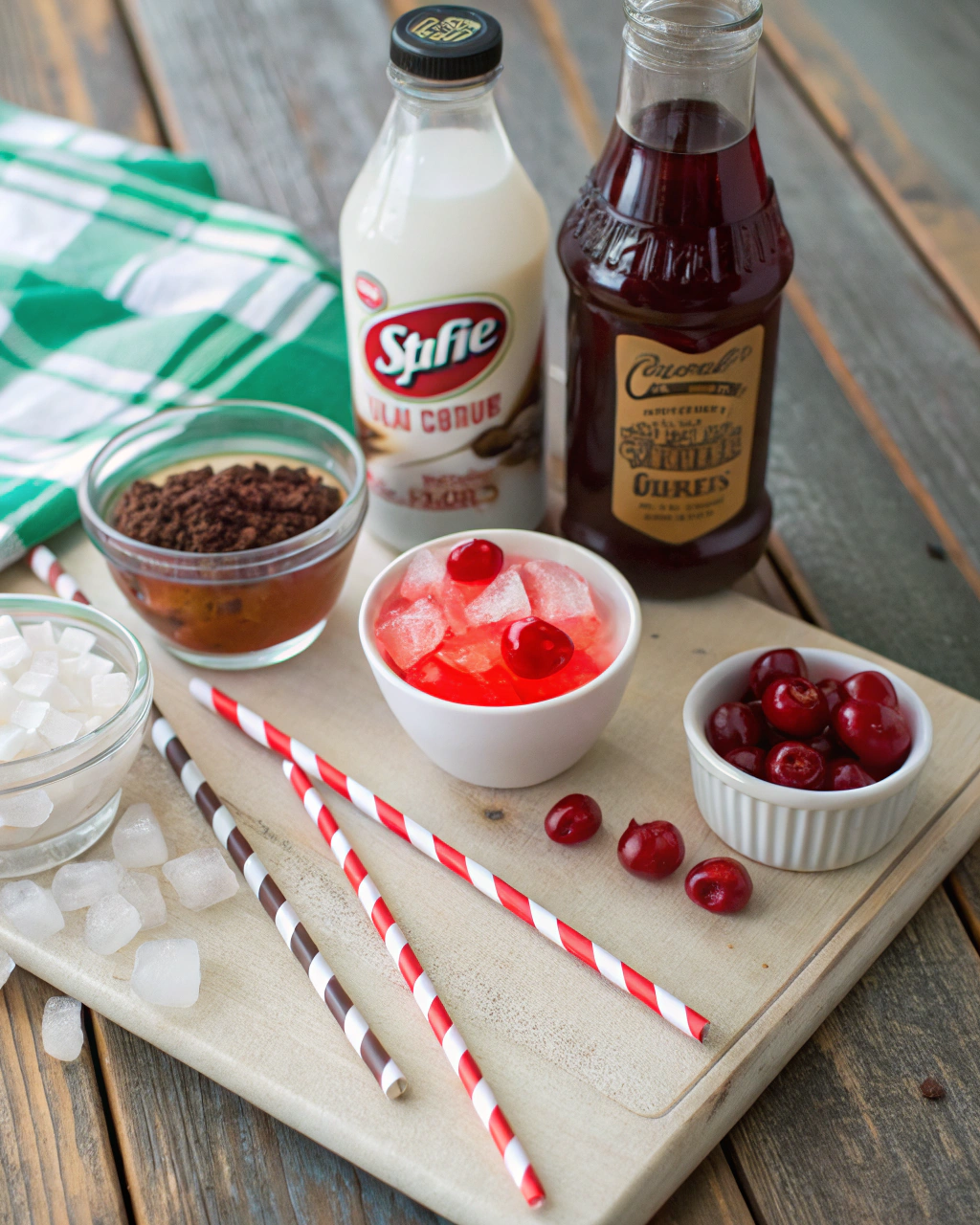 Dirty Soda Recipe: The Ultimate 3-Minute Mocktail Sensation 6 Dirty Soda Recipe ingredients laid out on clean white counter