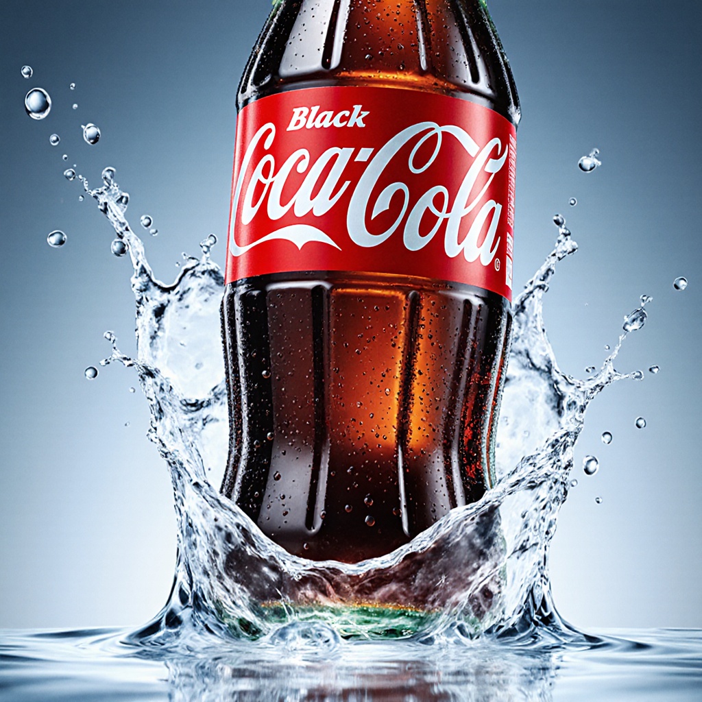Big Black Coca Cola White Water