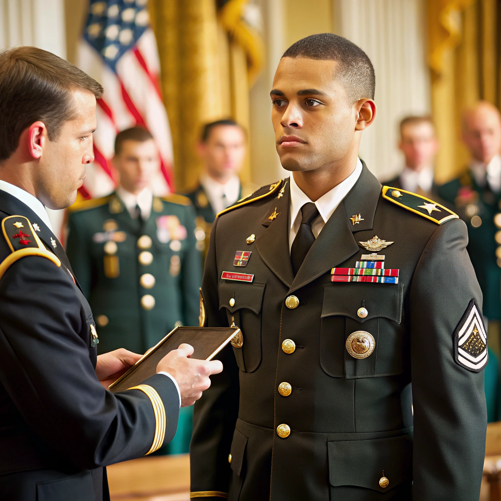 US Army Soldier Award Ceremony Recognition