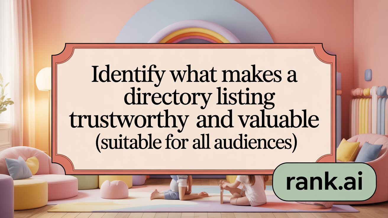 Identify What Makes a Directory Listing Trustworthy and Valuable