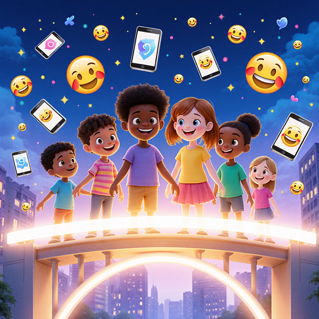 Pixar-style scene of two groups of diverse kids, o