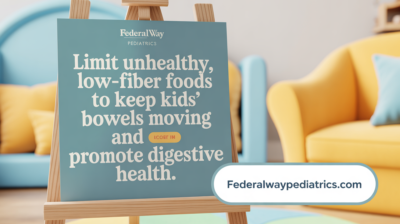Limit Unhealthy, Low-Fiber Foods to Keep Kids' Bowels Moving