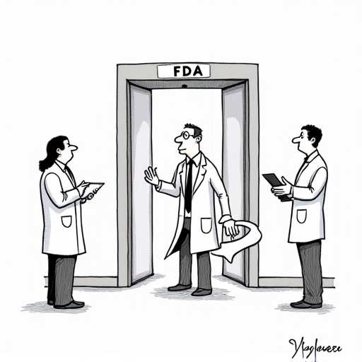FDA Rehires Vaccine Chief Dr. Vinay Prasad single-panel cartoon