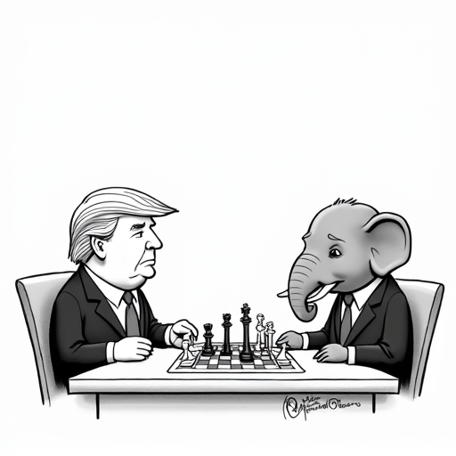 Trump anticipates deal with India following recent agreement single-panel cartoon