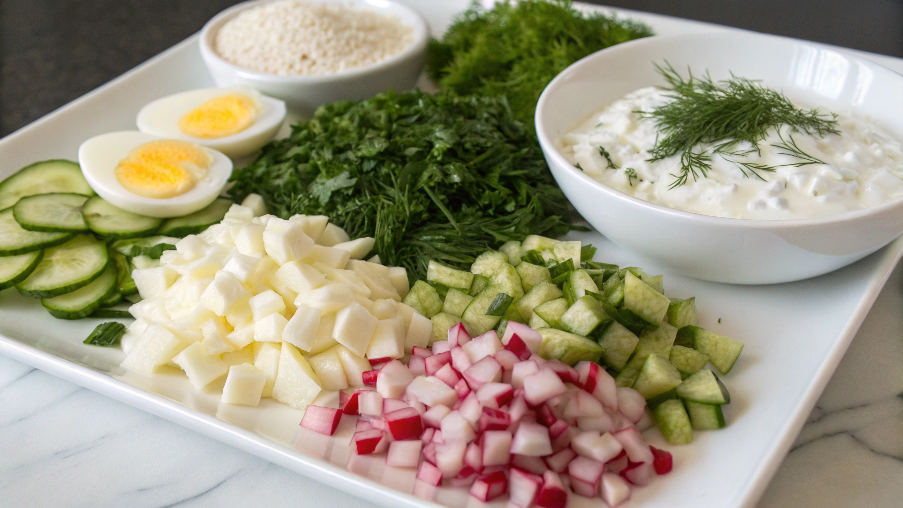 Ingredients for Chłodnik