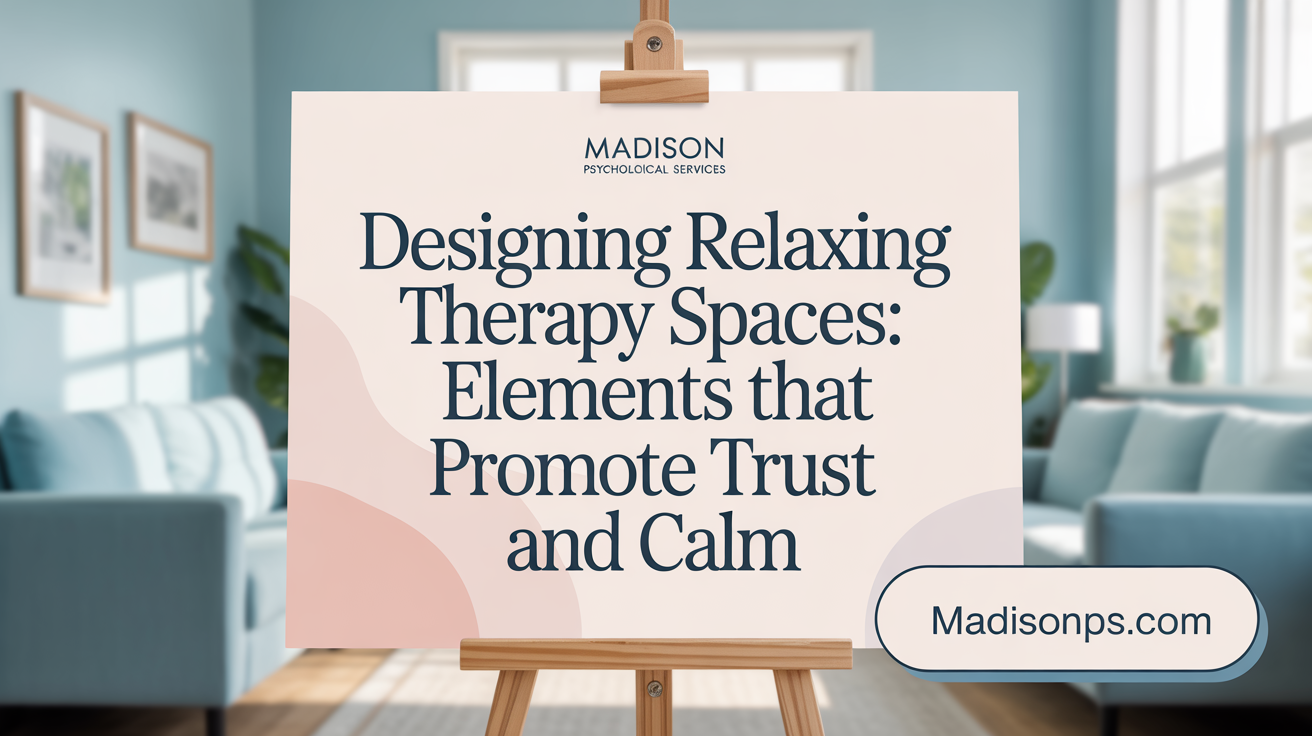 Designing Safe Therapy Spaces: Elements that Promote Trust and Calm