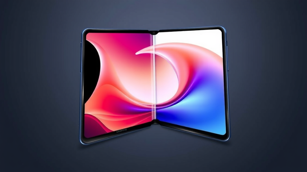تصویری واقعی و با کیفیت بالا از گلکسی زد فولد 7 در حالت باز شده، با نمایشگر داخلی بزرگ و طراحی باریک.
