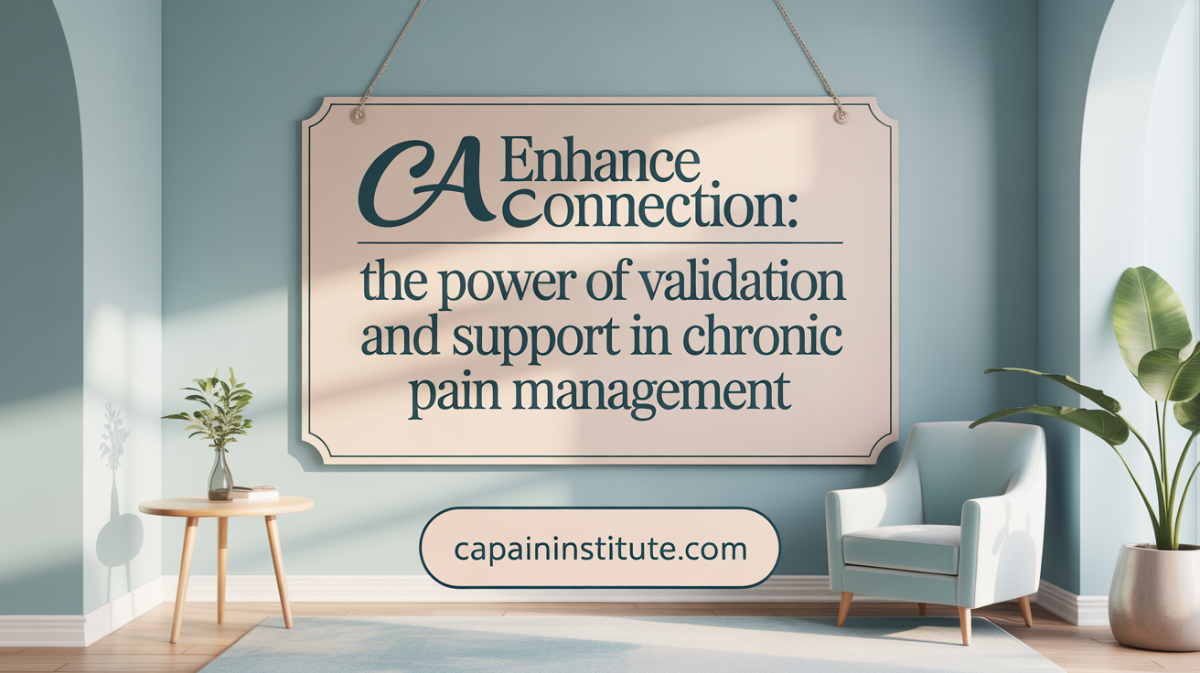Enhance Connection: The Power of Validation and Support in Chronic Pain Management