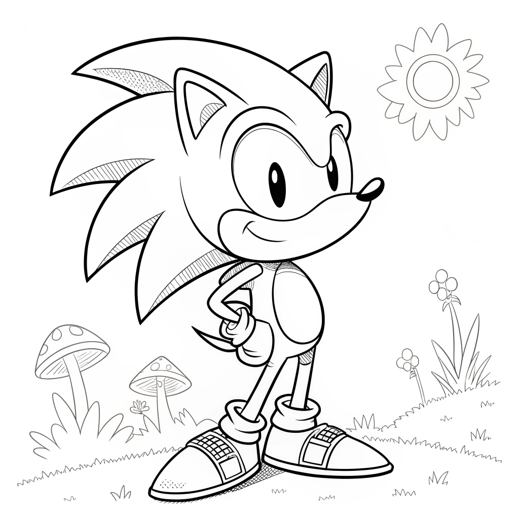 hyper sonic coloring pages