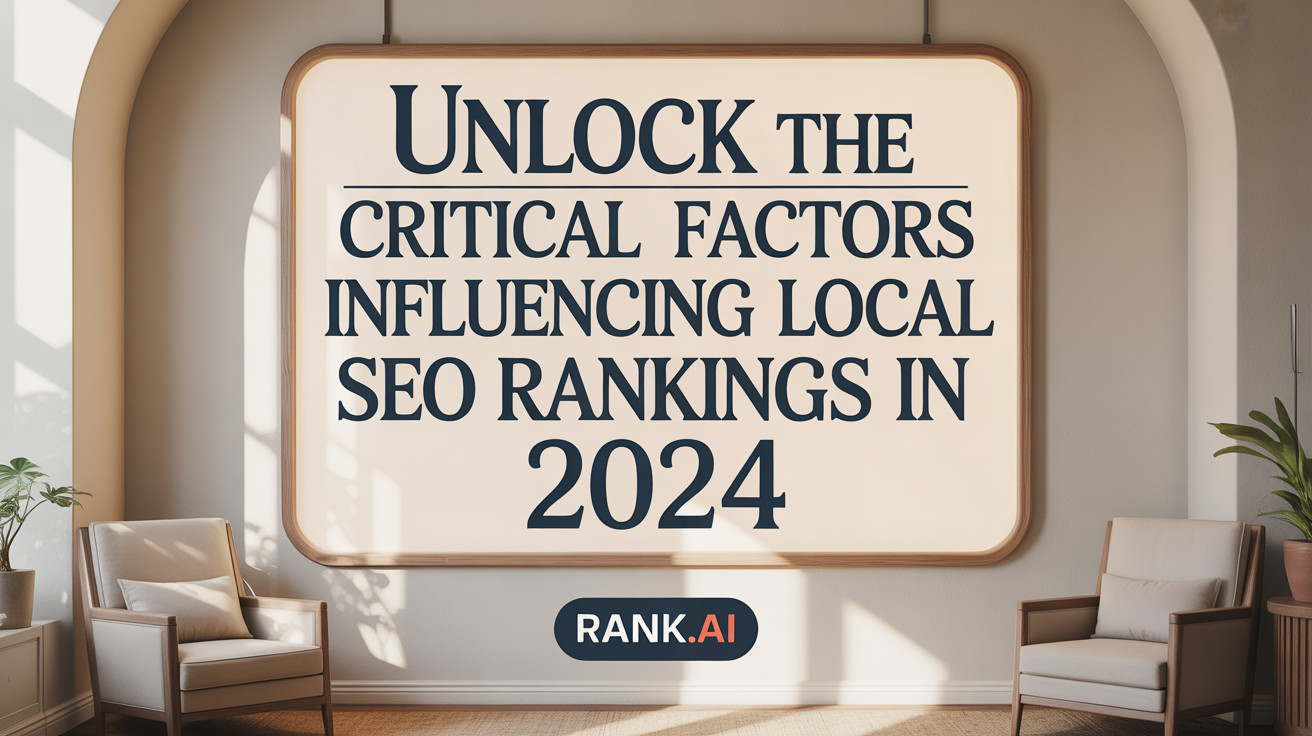 Unlock the Critical Factors Influencing Local SEO Rankings in 2024