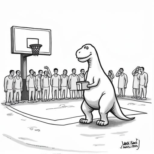 Raptors part ways with president Masai Ujiri single-panel cartoon